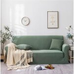 Housse de canap� 3 places extensible 190?230 cm en polyester - vert