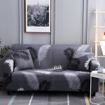 Housse de canapé 4 places imprimé extensible avec accoudoirs pour longueur de 235 - 300 cm - 2 Housse de canapé 4 places imprimé extensible avec accoudoirs pour longueur de 235 - 300 cm - 2