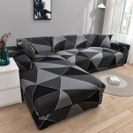 Housse de canap d angle extensible complet protection canap dangle 190 - 230cm couverture canape dangle ...