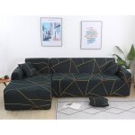 Housse canap dangle en forme de l extensibles housse polyester housses 3 + 2 places composition(gomtrie ...