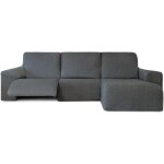 Housse de canap dangle relax multi - lastique accoudoir court angle  droit butn e16 gris fonc