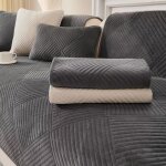 Housse de canap� antid�rapante - vetobiol - 70x70 cm - flanelle - antid�rapante - a - gris fonc� - facile ...