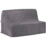 Housse de canap - antonouse - bz 140 - 120 x 200 x 140 cm - gris - 100% polyester