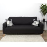 Housse extensible canape trois places noir