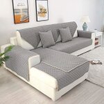 Housse de canap - changm - segmente - antidrapante - gris - 90x160cm