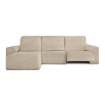 Housse de canap� dangle relax multi - �lastique accoudoir court angle � gauche but�n e01 beige