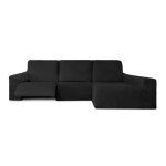 Housse de canap� dangle relax multi - �lastique accoudoir long angle � droit but�n e10 noir