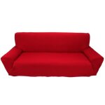 Housse de canapé Élastique 3 places rouge vineux 190cm - 230cm Housse de canapé Élastique 3 places rouge vineux 190cm - 230cm