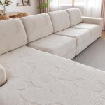 Housse de canap� �lastique - zgeer - antid�rapante - lavable en machine � 30�c - �cru - 132x63x21 cm ...