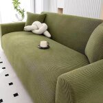 Housse de canap� extensible jacquard - mhy� - 235 - 300 cm - vert - protection anti - rayures - imperm�able ...