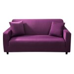 Housses de canap� et fauteuil - funmoon - 3 places - violet - synth�tique - lavable