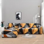 Housses de canap - funmoon - 3 siges - orange - lavable en machine - design contemporain