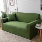 Housse de canap impermeable 3 places avec accoudoirs revtement de canap extensible couleurs unies ...