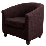 Housse de canapé jacquard feuille housse de protection pour fauteuil de club - très extensible - amovible ... Housse de canapé jacquard feuille housse de protection pour fauteuil de club - très extensible - amovible ...
