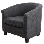 Housse de canapé jacquard feuille housse de protection pour fauteuil de club - très extensible - amovible ... Housse de canapé jacquard feuille housse de protection pour fauteuil de club - très extensible - amovible ...