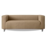 Housse de canap modle klippan tissu multi - lastique avec repose bras haut aruba - couleur - lin