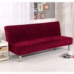Housse de canapé - lit elastique sans accoudoirs housse de clic clac couverture de couleur solide taille ... Housse de canapé - lit elastique sans accoudoirs housse de clic clac couverture de couleur solide taille ...