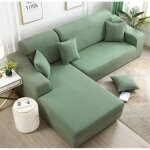 Housse de canap de protection 3 + 2 places en l dangle en polyester pour meubles de maison douce luxueuse ...