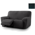 Housse de canap relax multi - lastique roque 2 places normale e16 gris - noire (150 - 200cm) composition ...