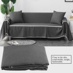 Housse de canapé pour sofa de siège à 4 places de protecteur de couverture de canapé de coussin confortable ... Housse de canapé pour sofa de siège à 4 places de protecteur de couverture de canapé de coussin confortable ...