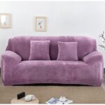 Housse de canapé velours 2 places 145 - 185cm Élastique spandex revêtement de canapé Épais violet Housse de canapé velours 2 places 145 - 185cm Élastique spandex revêtement de canapé Épais violet