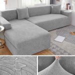 Housse de canap� - xvx - jacquard �pais - gris clair - 2 si�ges - non d�houssable