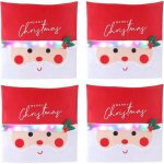 Housse de chaise - amoune - lot de 4 - motif nol - lumires led - dcoration intrieure