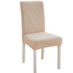 Housse de chaise - Épaissi - beige - haute élasticité - carreaux - intérieur Housse de chaise - Épaissi - beige - haute élasticité - carreaux - intérieur
