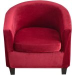 Housse de chaise chesterfield cabriolet 2 pices housses chaise de club extensible en velours housse ...