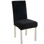 Housse de chaise - Épaissi - noir - carreaux - haute élasticité - intérieur Housse de chaise - Épaissi - noir - carreaux - haute élasticité - intérieur