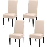 Housse de chaise extensible lot de 4couverture protecteur de chaise salle a manger universel amovible ...