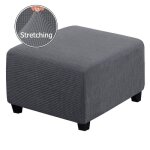 Housse de chaise - itoobe - carre - polyester - gris fonc - lavable en machine