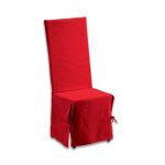 Housse de chaise renato rouge coton Housse de chaise renato rouge coton