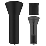 Housse chauffage patio 226x85x48cm imperm�able - 1 pi�ce noir 226x85x48cm - protection parasol chauffant ...