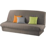 Housse clic clac 120 à 140 cm - 185 à 200 cm polyester uni essentiel taupe Housse clic clac 120 à 140 cm - 185 à 200 cm polyester uni essentiel taupe