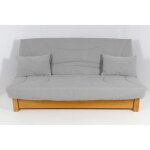 Housse clic clac 120x190 matelassée gris clair chiné Housse clic clac 120x190 matelassée gris clair chiné
