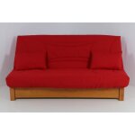 Housse clic clac 120x190 matelasse rouge