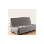 Housse de clic clac 140x200 cm gris clair 100% coton