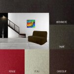 Housse de clic clac - promo linge - coton - 200 x 140 cm - chocolat