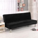 Housse de clic - clac extensible - noir - sans accoudoir - polyester - synthétique - contemporain Housse de clic - clac extensible - noir - sans accoudoir - polyester - synthétique - contemporain