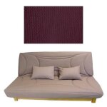 Housse clic clac matelasse 120x190 aubergine