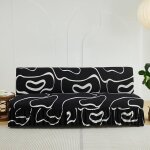 Housse clic clac sans accoudoir � haute �lasticit� avec jupe extensible imperm�able style 3 taille m ...