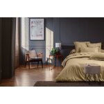 Housse de couette 100% satin de coton peign / 80 fils / cm - lin - housse de couette 260 x 240 cm