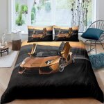 Housse de couette 140x200 + 2 x taie doreiller 65x65cm - microfibre parure de lit adulte - voiture de ... Housse de couette 140x200 + 2 x taie doreiller 65x65cm - microfibre parure de lit adulte - voiture de ...