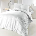 Housse de couette 2 personnes 240 x 220 cm uni 57 fils lina blanche Housse de couette 2 personnes 240 x 220 cm uni 57 fils lina blanche