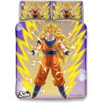 Housse de couette et 2 taies doreiller motif dragon ball zgoku anime japonais dragonball zpour enfants ...