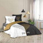 Housse de couette 220x240 + 2 taies miu coton