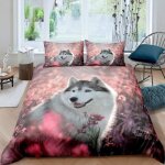 Housse de couette 220x240 + 2 x taie doreiller 65x65cm - microfibre parure de lit adulte - chien animal ... Housse de couette 220x240 + 2 x taie doreiller 65x65cm - microfibre parure de lit adulte - chien animal ...