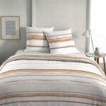 Parure de lit 3 pices - housse de couette 220x240 - slam gris perle - 100% coton 57 fils