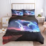 Housse de couette 220x240 cm loup du ciel étoilé avec fermeture éclair + 2 taies doreiller pour enfant ... Housse de couette 220x240 cm loup du ciel étoilé avec fermeture éclair + 2 taies doreiller pour enfant ...